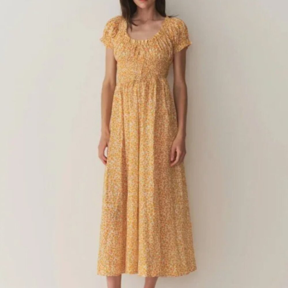 Doen Ashlynn Dress in Clementine Daisy Fields - XXL